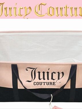 Juicy Couture Home Signature Logo Velour Storage Tote